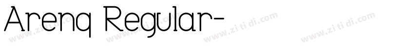 Arenq Regular字体转换